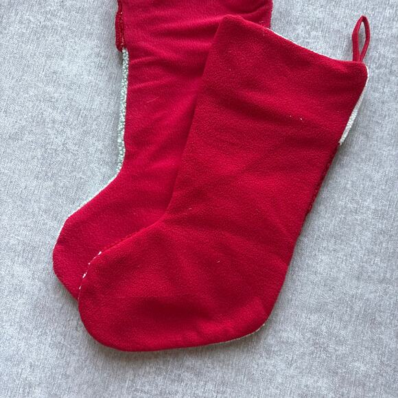 2x Ornate Embroidered Christmas Stockings Set - Picture 7 of 7